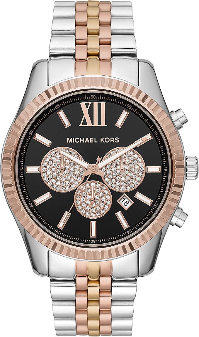 Michael Kors Lexington Tri Tone Men's Watch  MK8714 - Big Daddy Watches