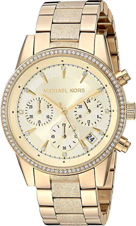 Michael Kors Ritz Chronograph Gold Tone Women's Watch  MK6597 - Big Daddy Watches