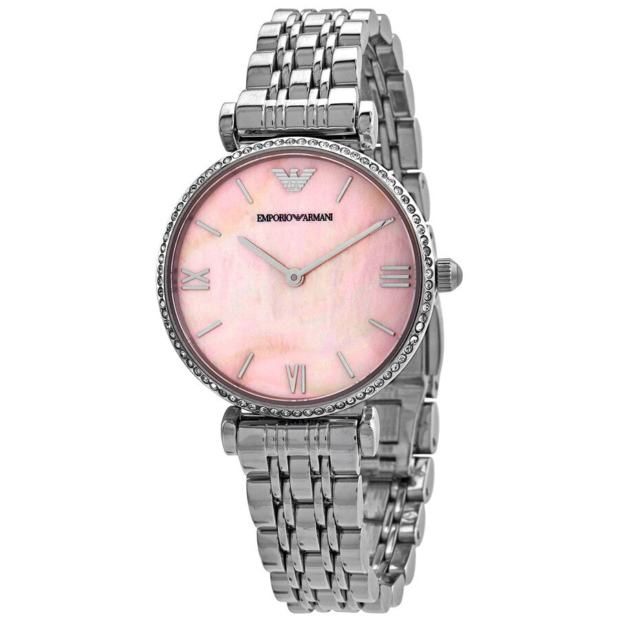 Emporio Armani Pink Mother of Pearl Dial Ladies Watch AR1779