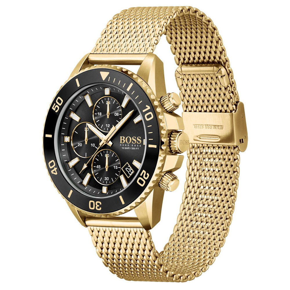 Hugo Boss Admiral Gold Chronograph Men's Watch 1513906 - Big Daddy Watches #2