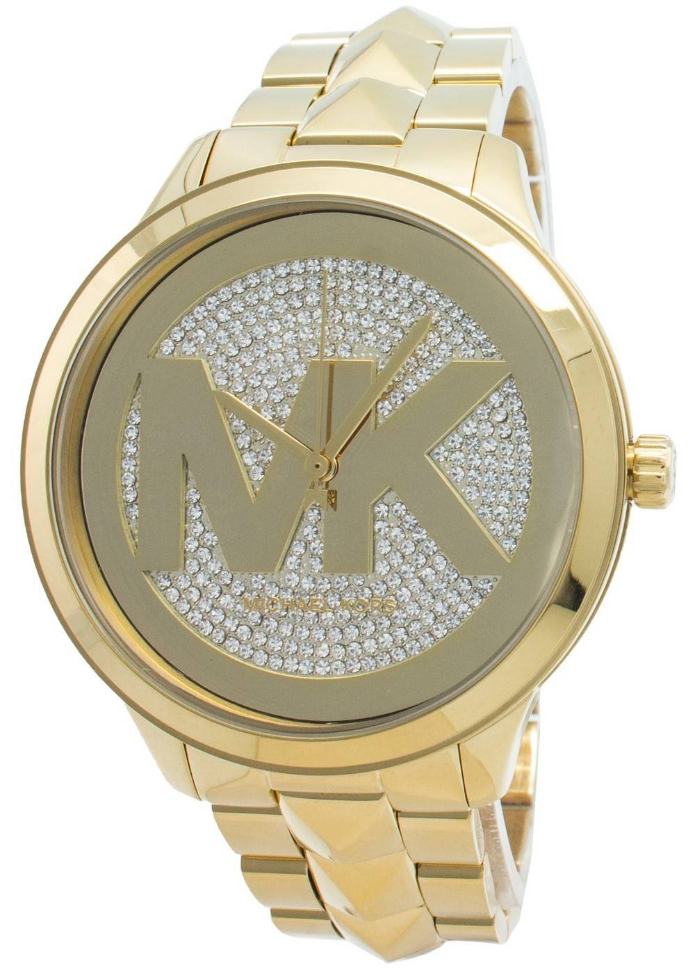 Michael Kors Runway Mercer Quartz Crystal Pave Dial Ladies Watch MK6714