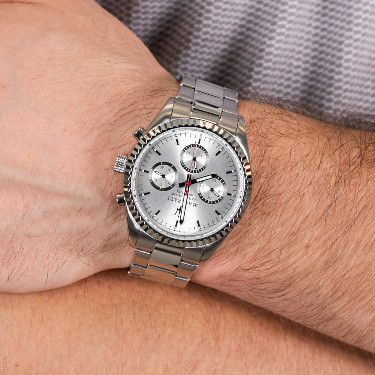 Maserati Silver Stainless-Steel Quartz Men's Watch R8853100018