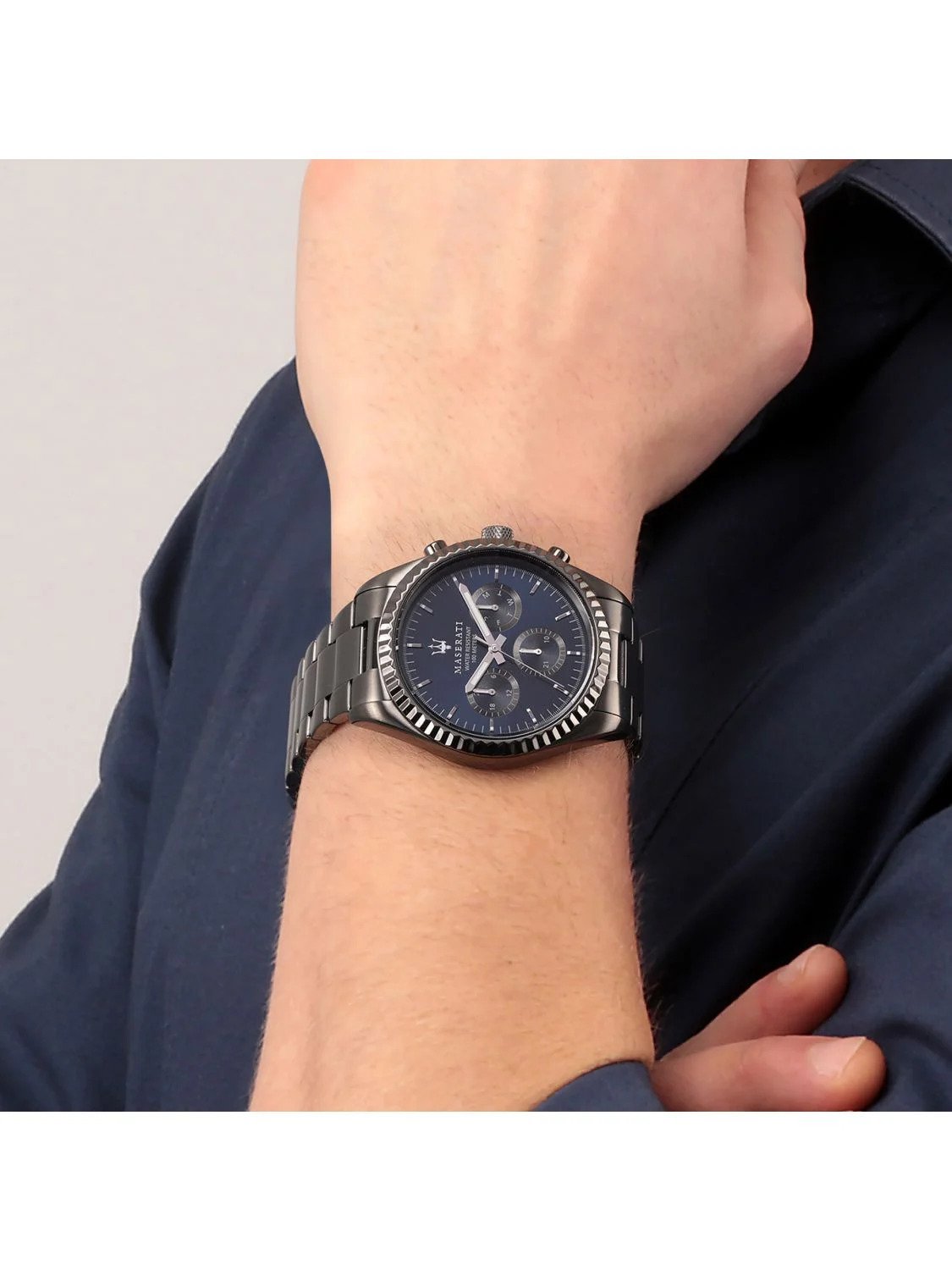 Maserati Competizione Chronograph Blue Quartz Men\'s R885310 Watch Dial –