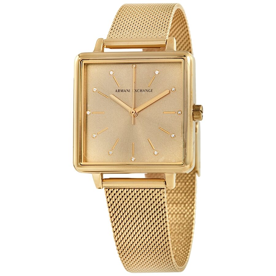Armani Exchange Lola Quartz Gold Dial Ladies Watch AX5801 - BigDaddy Watches