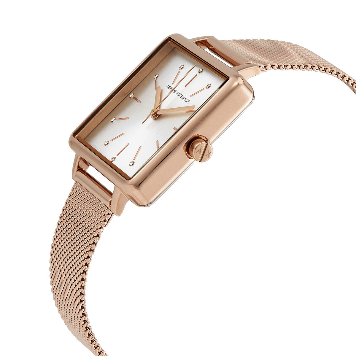 Armani Exchange Lola Square Quartz Silver Dial Ladies Watch AX5802 - BigDaddy Watches #2