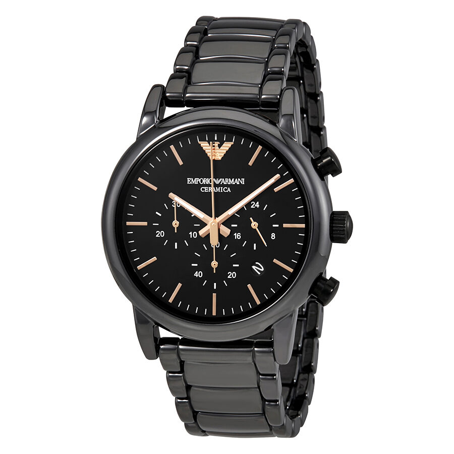 Emporio Armani Luigi Chronograph Black Dial Men's Watch AR1509 - BigDaddy Watches