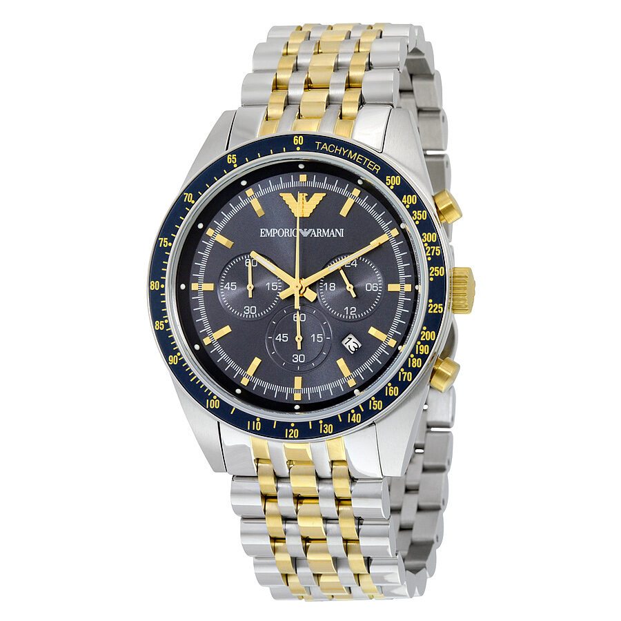 Emporio Armani Navy Chronograph Blue Dial Men's Watch AR6088 - BigDaddy Watches