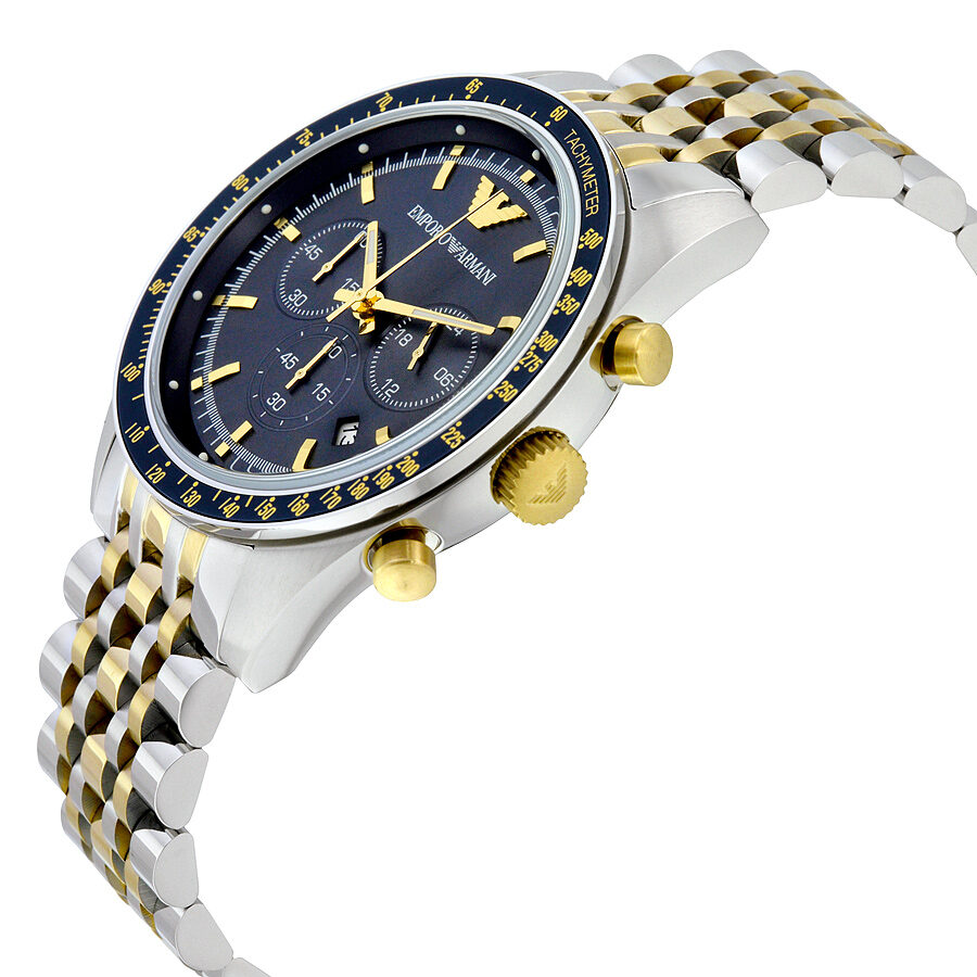 Emporio Armani Navy Chronograph Blue Dial Men's Watch AR6088 - BigDaddy Watches #2