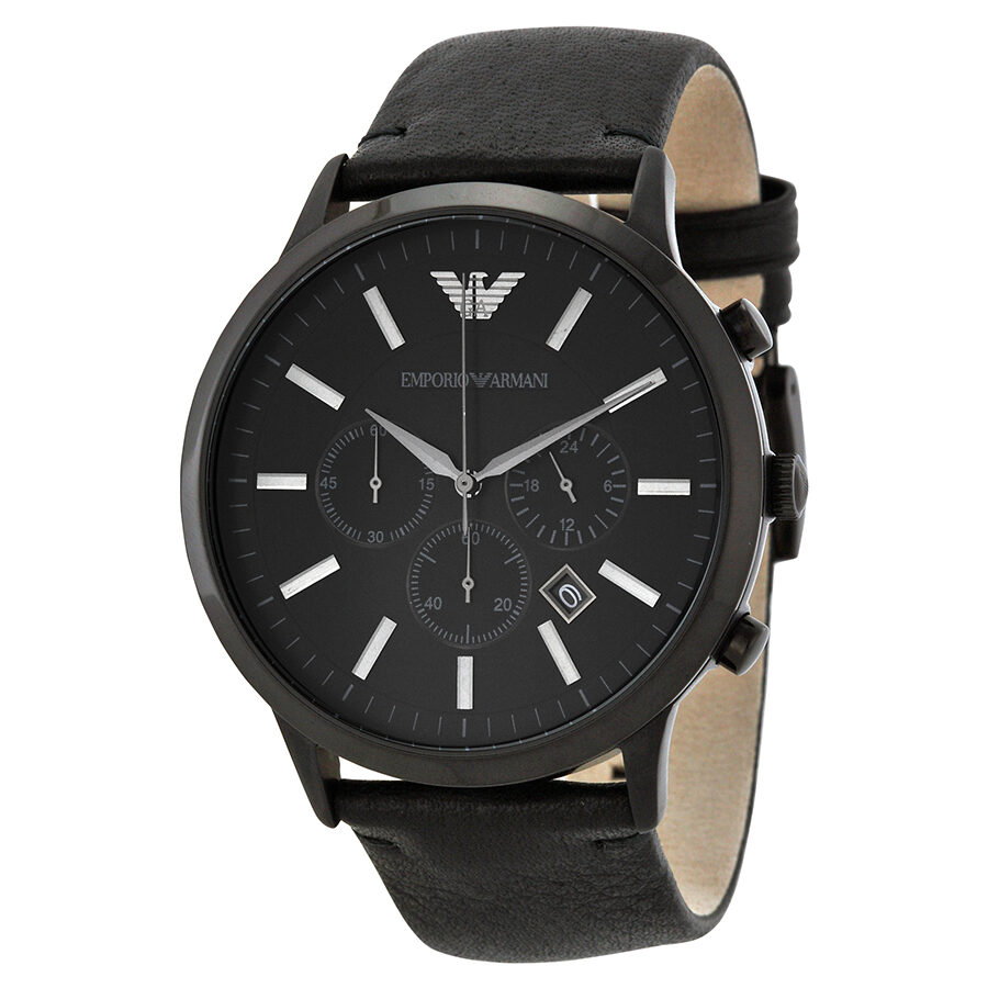 Emporio Armani Sportivo Chronograph Black Dial Men's Watch AR2461 - BigDaddy Watches
