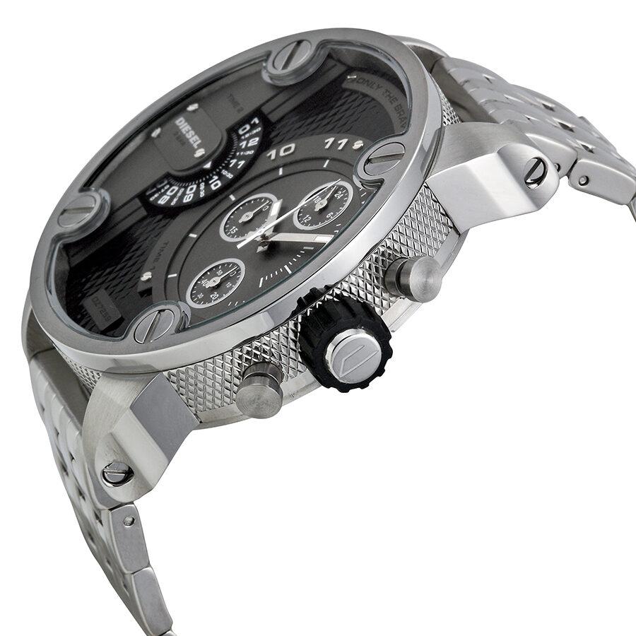 Diesel SBA Dual Time Gunmetal Watch DZ7259