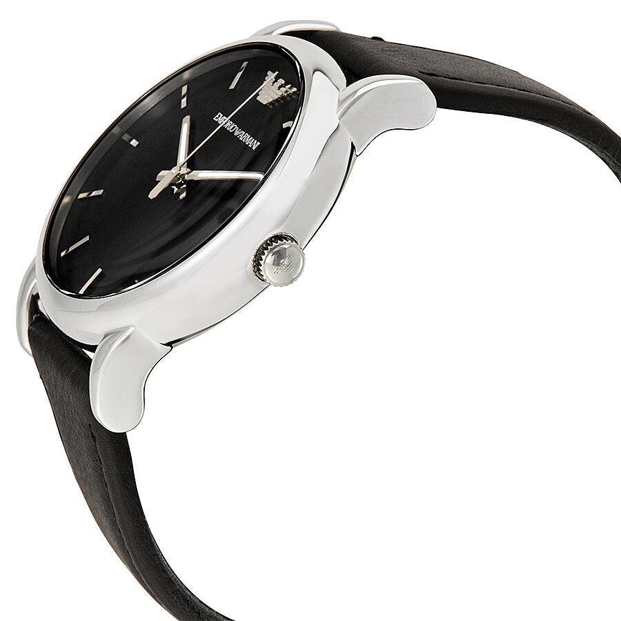Emporio Armani Classic Black Dial Black Leather Men's Watch AR1692 - BigDaddy Watches #2