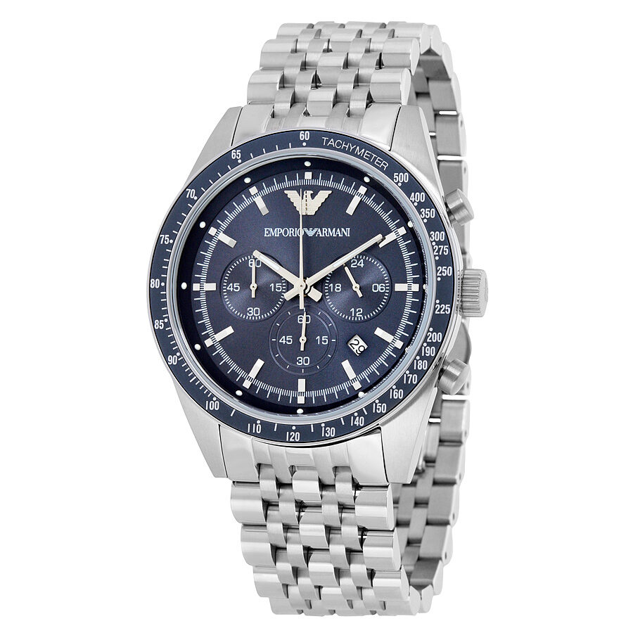 Emporio Armani Sportivo Chronograph Blue Dial Men's Watch AR6072 - BigDaddy Watches
