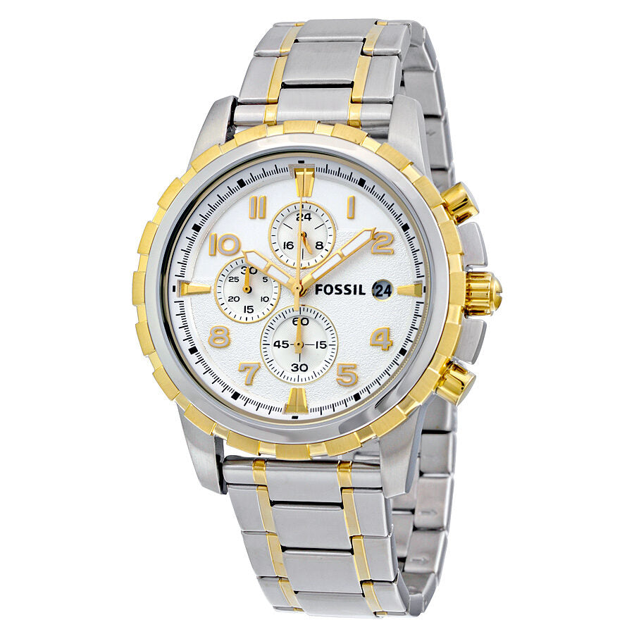 Fossil Dean Chronograph Silver Dial Two-tone Men's Watch FS4795 - BigDaddy Watches