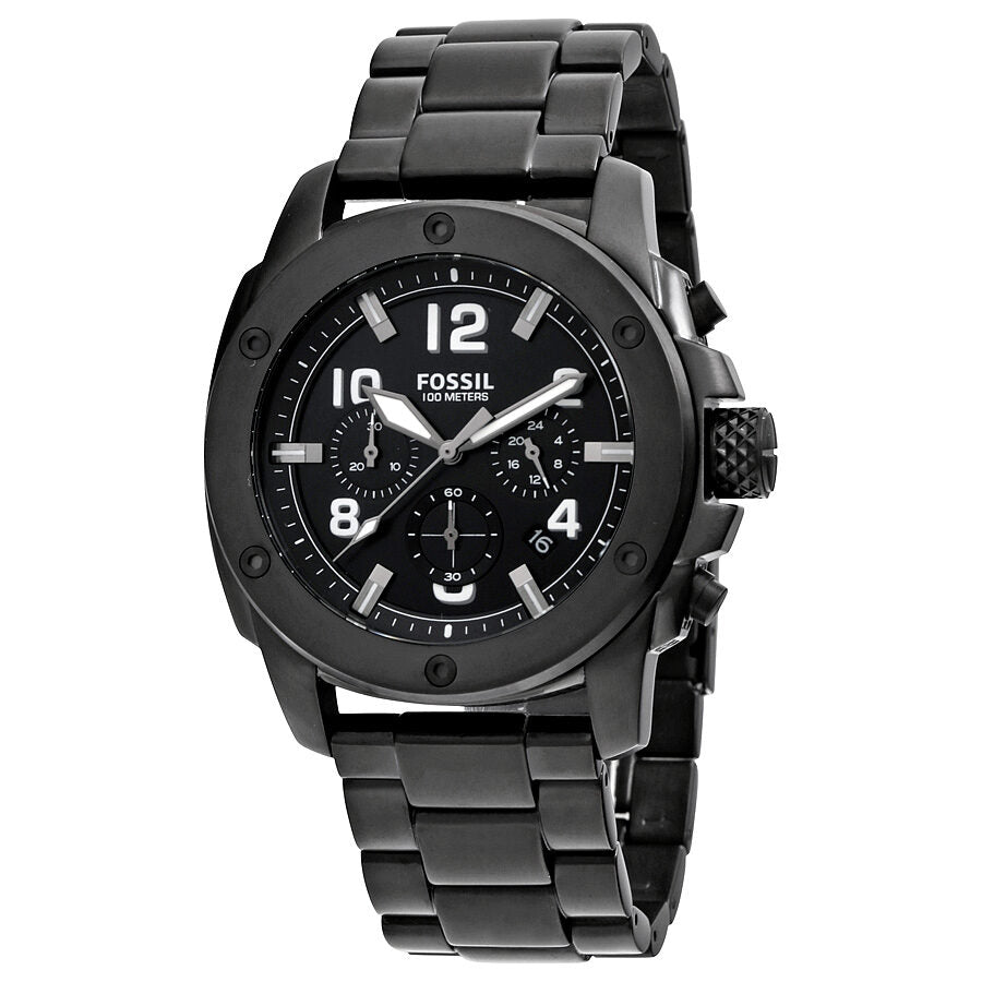 Fossil Machine Chronograph Black Dial Black Ion-plated Men's Watch FS4927 - BigDaddy Watches