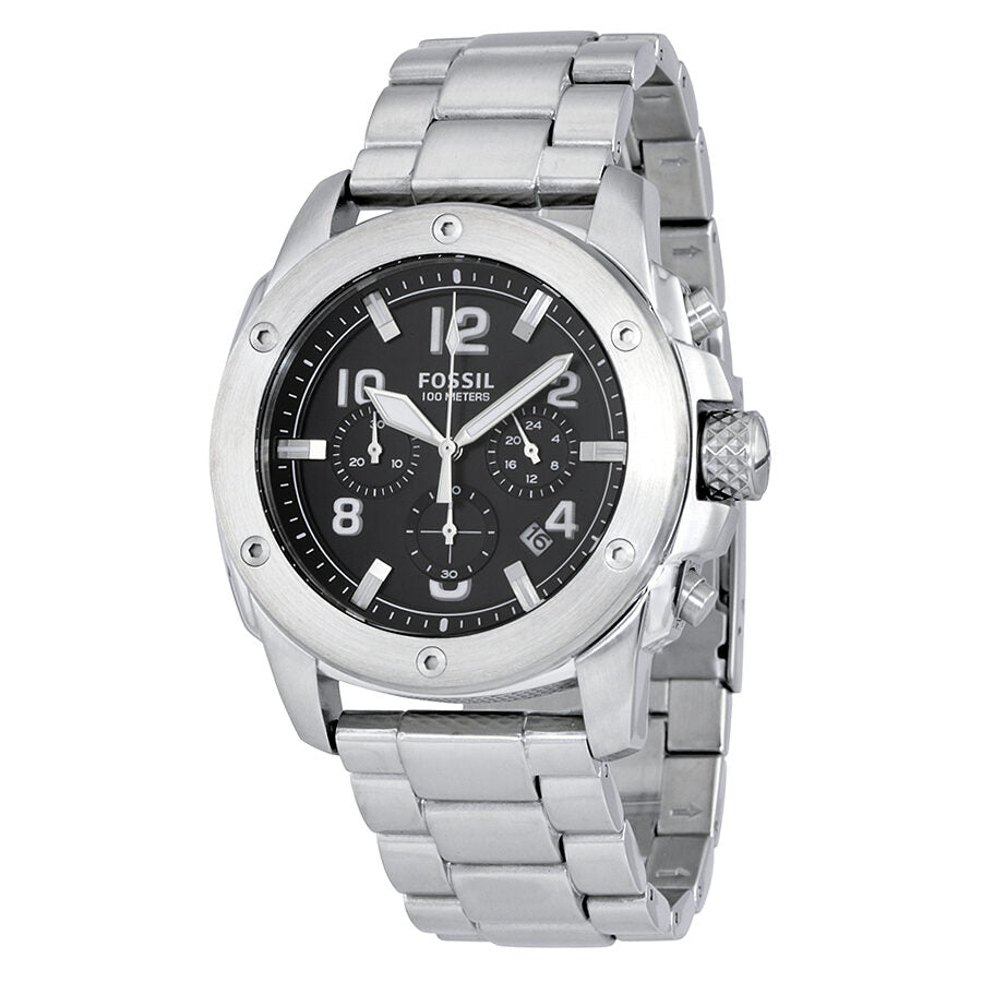 Fossil Modern Machine Chronograph Black Dial Stainless Steel Men's Watch FS4926 - BigDaddy Watches