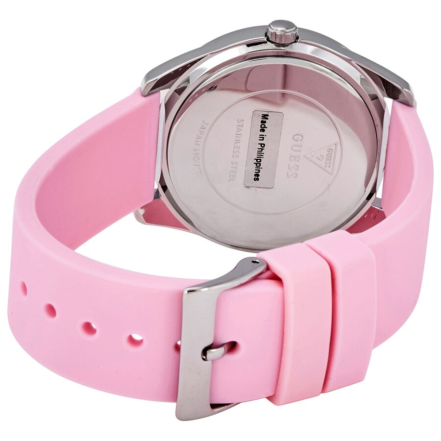 Guess G-Twist Quartz Silver Dial Pink Silicone Ladies Watch W1240L1 - BigDaddy Watches #3