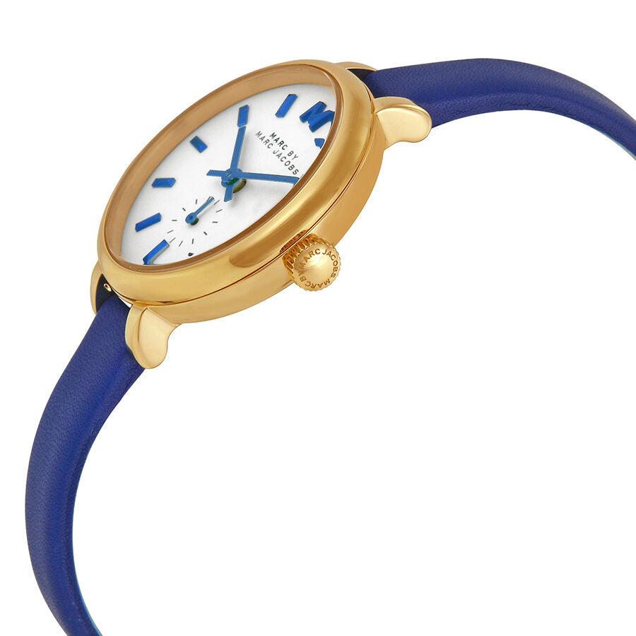 Marc by Marc Jacobs Sally White Dial Blue Leather Ladies Watch MBM1354 - BigDaddy Watches #2
