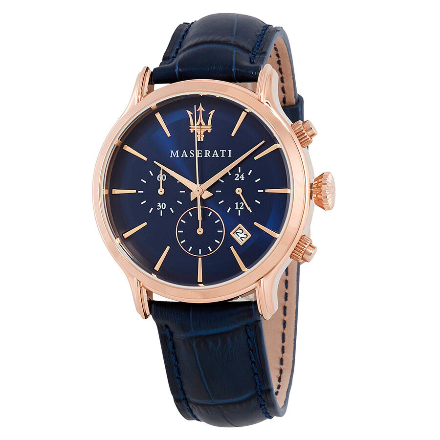 Maserati Epoca Blue Dial Blue Leather Men's Watch R8871618007 - BigDaddy Watches