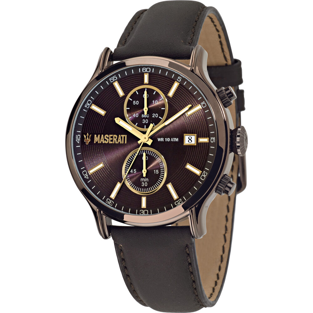 Maserati Epoca Chronograph Brown Dial Men's Watch R8871618006 - BigDaddy Watches