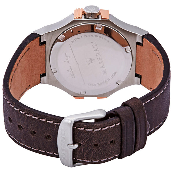Maserati Potenza Black Dial Leather Strap Men's Watch R8851108014