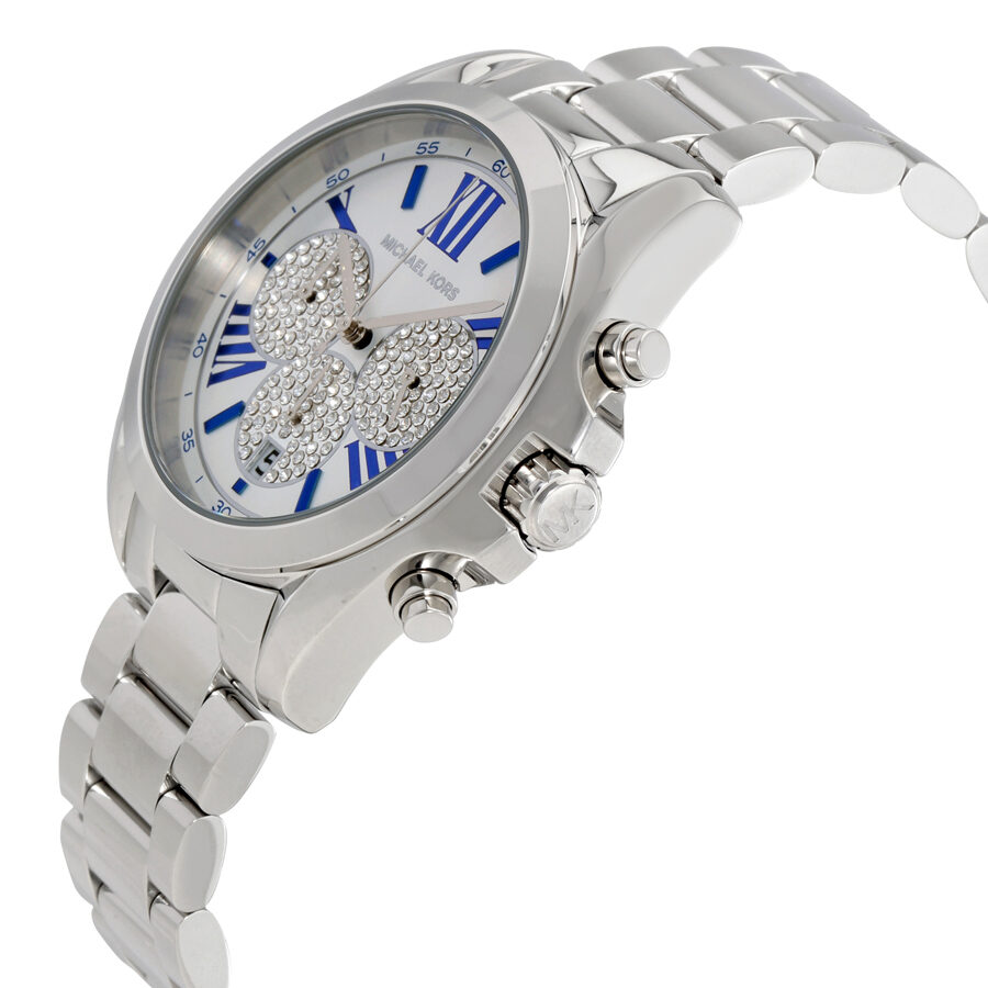 Michael Kors Bradshaw Silver Crystal Pave Dial Unisex Watch MK6320 - BigDaddy Watches #2