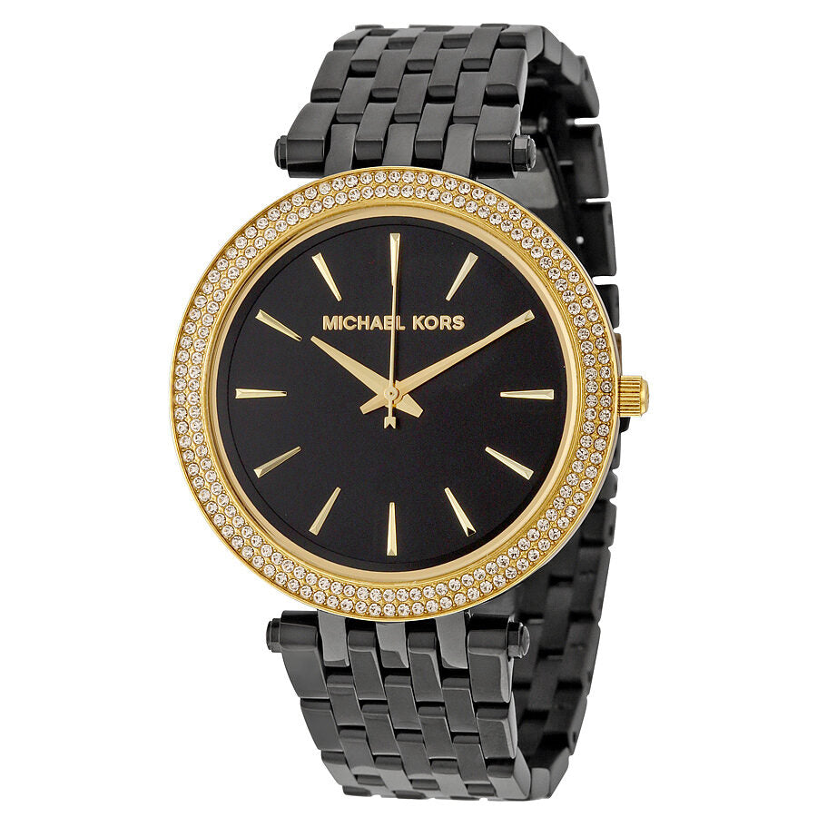 Michael Kors Darci Black Dial Black Ion-plated Ladies Watch MK3322 - BigDaddy Watches