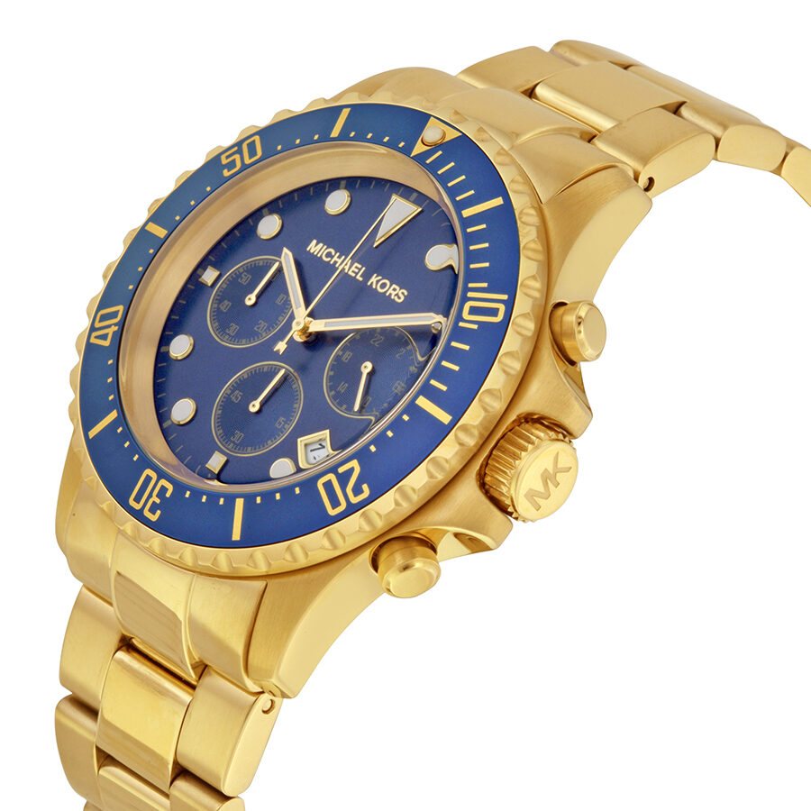 Michael Kors Everest Chronograph Navy Dial Gold-tone Men's Watch MK8267 - BigDaddy Watches #2