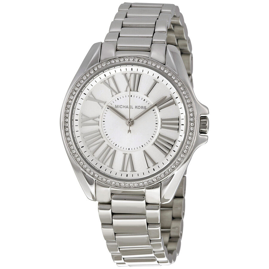 Michael Kors Kacie Silver Dial Stainless Steel Ladies Watch MK6183 - BigDaddy Watches