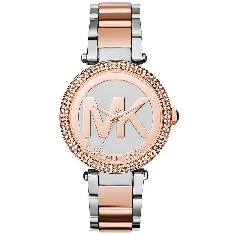 Michael Kors Parker Rose Gold and Silver Ladies Watch MK6314
