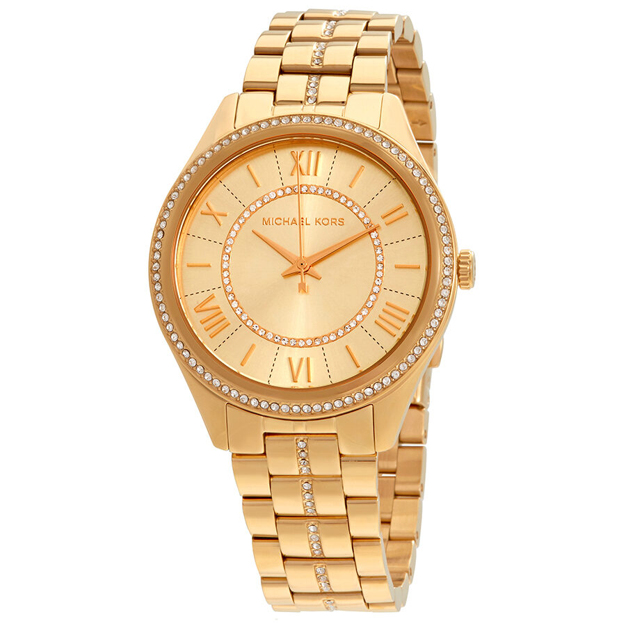 Michael Kors Lauryn Gold Crystal-set Ladies Watch MK3719 - BigDaddy Watches