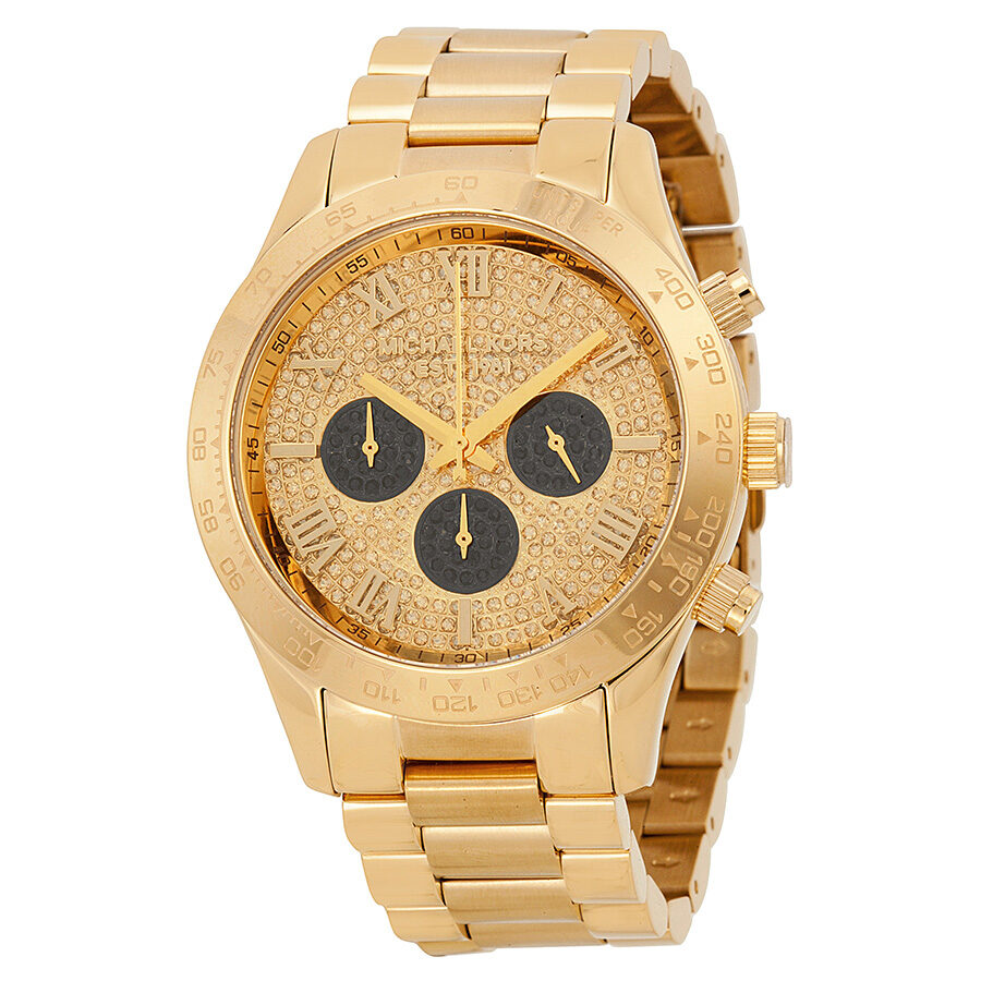 Michael Kors Layton Glitz Gold-tone Crystal Dial Ladies Watch MK5830 - BigDaddy Watches