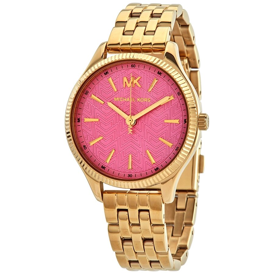 Michael Kors Lexington Quartz Pink Dial Ladies Watch MK6640 - BigDaddy Watches