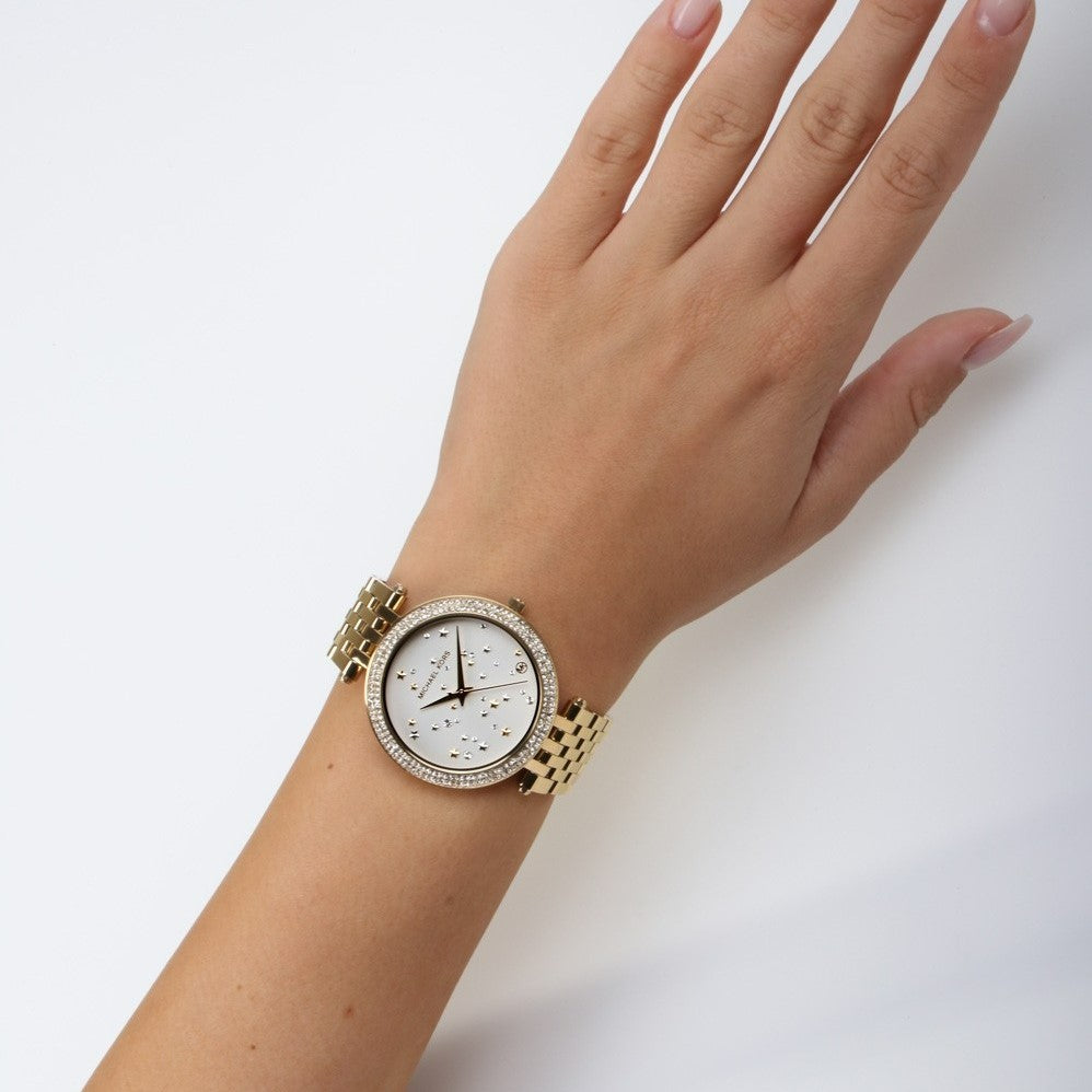 Michael Kors Darci Crystal Paved Gold Ladies Diamond Watch MK3727