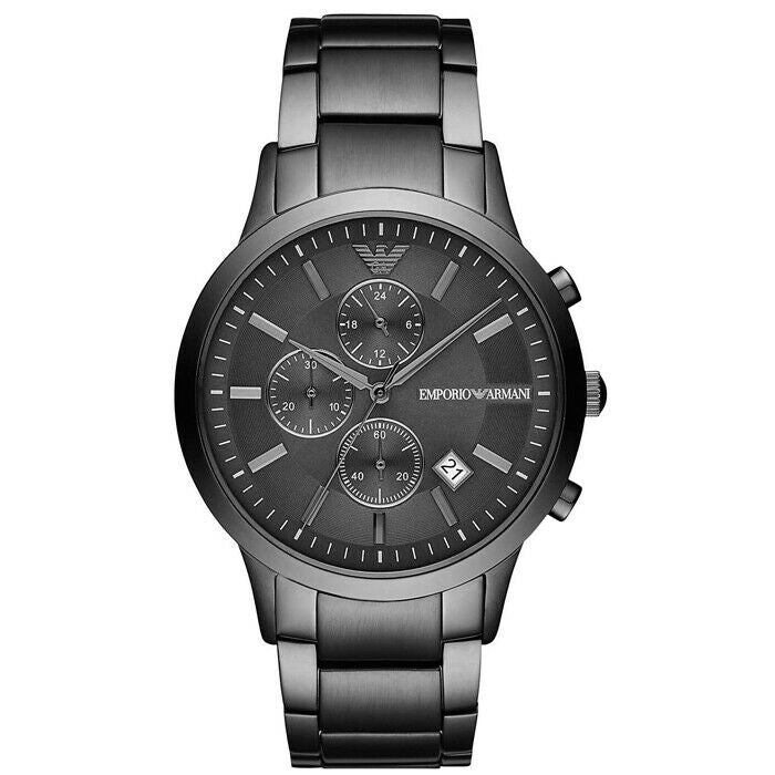 Emporio Armani Men's Classic Chronograph Stainless Steel Gunmetal Watch  AR2454 - Big Daddy Watches