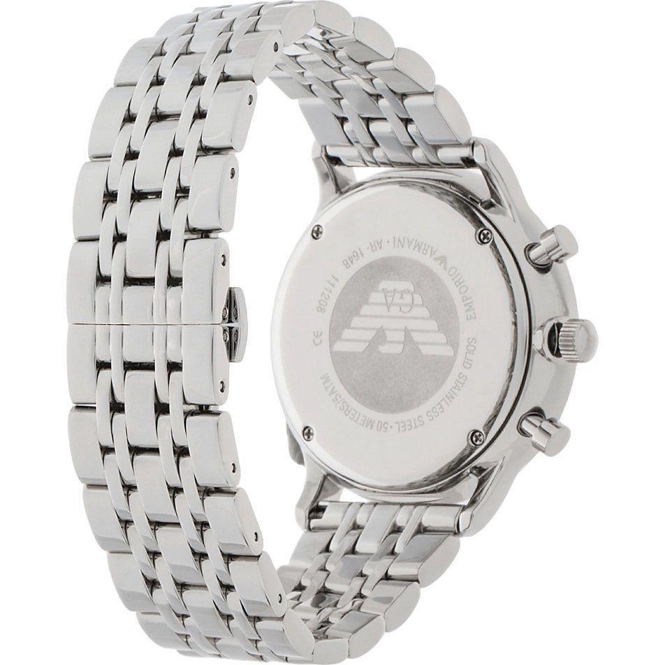 Emporio Armani Dark Navy Dial Silver Men's Watch AR1648