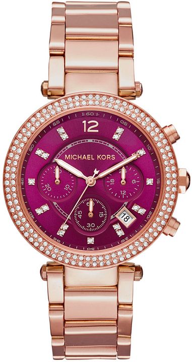 Michael Kors Parker Plum Dial Women's Watch  MK6417 - Big Daddy Watches